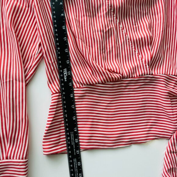 Chelsea 28 Striped Surplice Side Tie Blouse Size XS - Picture 4 of 8